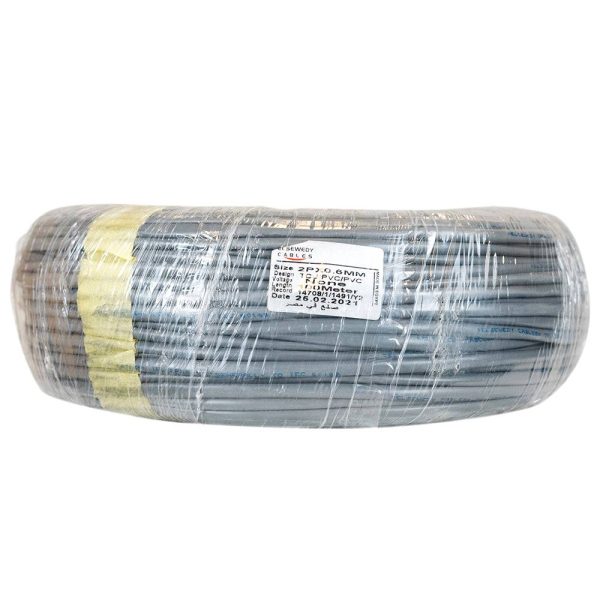 Telephone Cable CU/PVC/PVC - 1 Pair x 0.6 mm