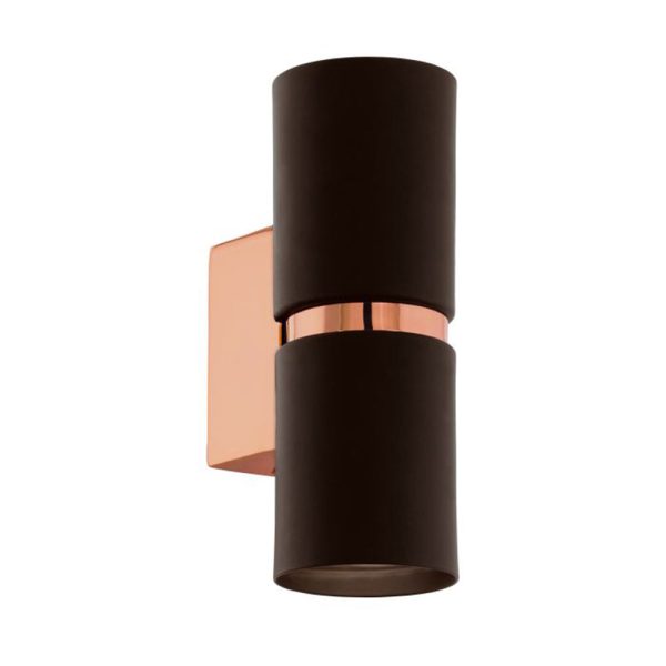 EGLO Brwon and Gold steel Brwon Wall light