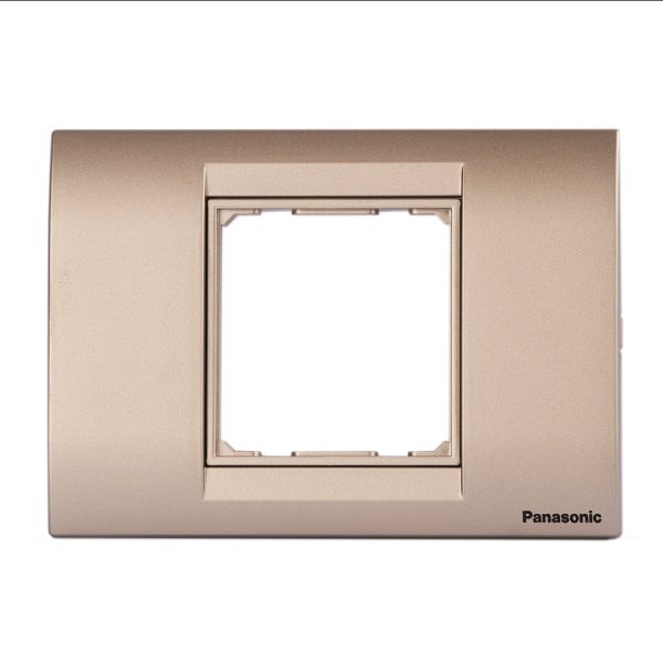 2M plate with mounting frame Champagne Roma Panasonic