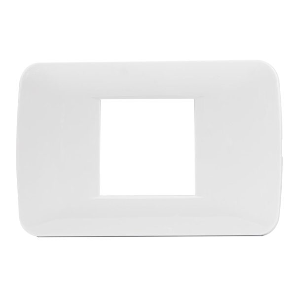 2M plate with mounting frame white