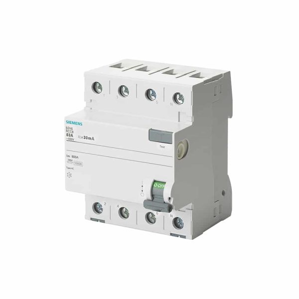 Siemens Circuit Breaker RCCB-SEN.=30mA 25A-4P-6KA