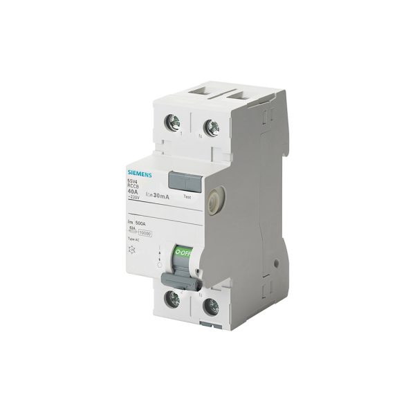 Siemens Circuit Breaker RCCB-SEN.=30mA 25A-2P-10KA